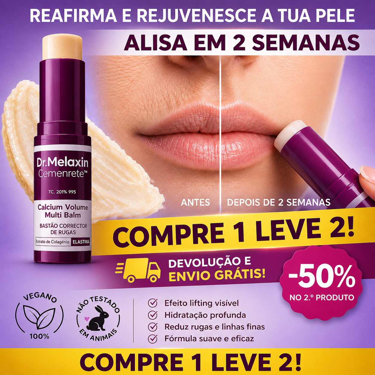 COMPRAR 1 LEVE 2 - Barra multiusos com cálcio 9g - Hidratação e cuidado num só produto